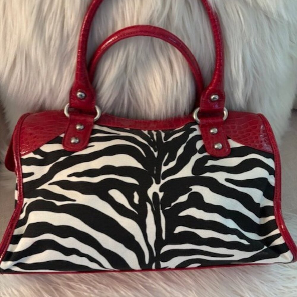 ZEBRA PEACE SIGN HANDBAG - Picture 7 of 9